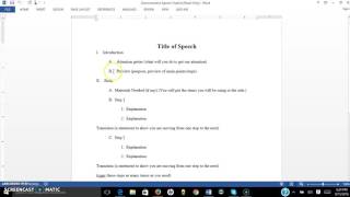 Demonstrative Speech Outline Overview [upl. by Burrton470]