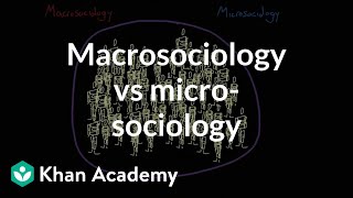 Macrosociology vs microsociology  Society and Culture  MCAT  Khan Academy [upl. by Gillmore]