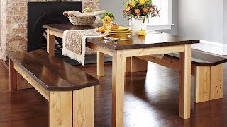 How to Build a DIY Dining Table amp Benches [upl. by Emmerie]