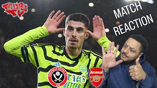 Sheffield United 06 Arsenal  Troopz Match Reaction  This Is A DIFFERENT KAI HAVERTZ [upl. by Humph]