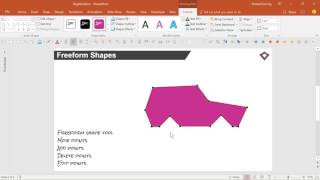 Freeform Shapes Advanced PowerPoint Tutorial [upl. by Nodgnal]