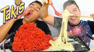 Takis Challenge With Cheese • MUKBANG [upl. by Ahsieker778]