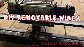 DIY Removable Trailer Winch Mount  Harbor Freight BadLand 12000lbs Winch [upl. by Maire]