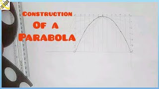 ParabolaRectangular method in  Technical drawing  construction [upl. by Beitch526]