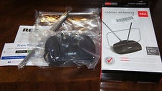 RCA Basic Indoor Antenna ANT111F Unboxing Setup and Review [upl. by Tullius]