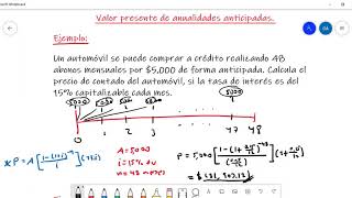 Valor presente de anualidades anticipadas [upl. by Arramas]