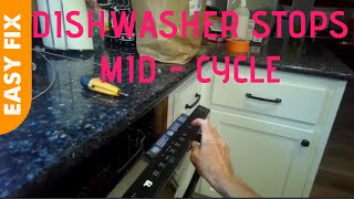 ✨ DISHWASHER STOPS MIDCYCLE EASY FIX ✨ [upl. by Nagyam]