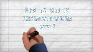 Citing  How to Cite in ChicagoTurabian Style A Three Minute Tutorial [upl. by Clements]