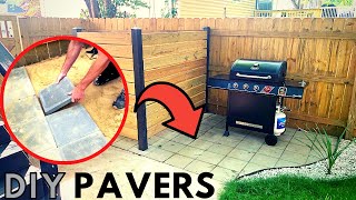 DIY Concrete Paver Patio Simple and Inexpensive method [upl. by Leohcin]