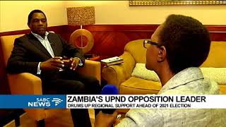 Hakainde Hichilema calls on SADC to support 2021 Zambia Elections [upl. by Sarge70]