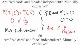 Mutually Exclusive vs Independent Events [upl. by Maurreen]