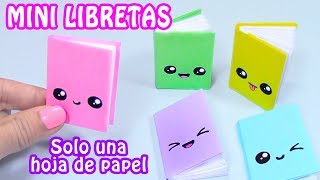 DIY MINI LIBRETAS CON SOLO UNA HOJA DE PAPEL [upl. by Madelle]