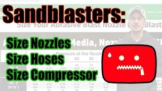 Sandblaster Sizing Blast Nozzles Hoses and Compressor [upl. by Conlan]