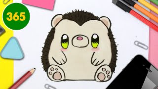 COME DISEGNARE RICCIO KAWAII  Come disegnare animali [upl. by Magnolia]