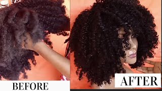 HOW TO WASH DRY amp MATTED CURLY SYNTHETIC WIG [upl. by Odel286]