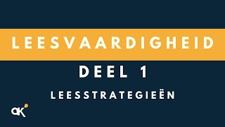 Lezen deel 1 Leesstrategieën [upl. by Flo]