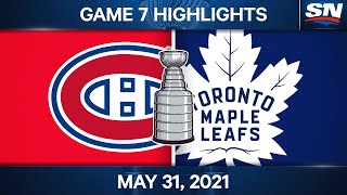 NHL Game Highlights  Canadiens vs Maple Leafs Game 7  May 31 2021 [upl. by Greenstein]