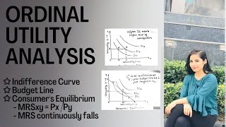 Ordinal Utility Approach  Indifference Curve Analysis  Microeconomics [upl. by Alphonsa]