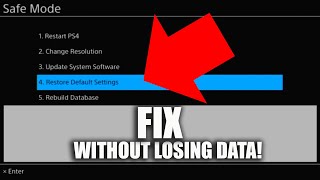 How to Restore PS4 to Factory Settings in Just Minutes  Safe Mode FIX [upl. by Baecher443]