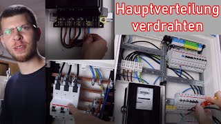 Hauptverteilung verdrahten Sicherungskasten ElektroM [upl. by Laurel399]