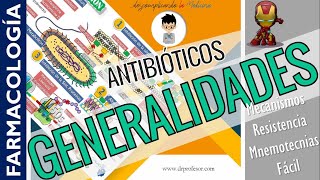 ANTIBIÓTICOS GENERALIDADES CLASIFICACIÓN  MNEMOTECNIAS  FARMACOLOGÍA  P1 [upl. by Anyar]