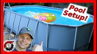 Costco Pool Setup Bestway Oval Pool [upl. by Eiramlatsyrc]