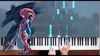 Miphas Theme  Zelda Breath of the Wild Piano Synthesia amp Sheet Music How To Play [upl. by Analeh454]