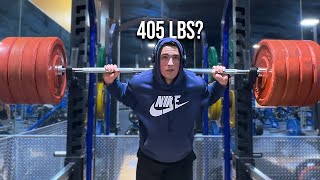 405LBS SQUAT ATTEMPT  Full Leg Day [upl. by Aivon]