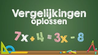 VERGELIJKINGEN oplossen Wiskunde [upl. by Noelle]