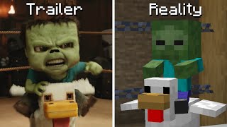 Minecraft Movie Trailer vs Reality [upl. by Anneyehc]