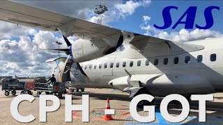 Trip Report Copenhagen  Göteborg Landvetter Airport Scandinavian Airlines ATR 72600 [upl. by Eetak]