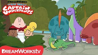 Dinosaur Pranks  DREAMWORKS THE EPIC TALES OF CAPTAIN UNDERPANTS [upl. by Yerhpmuh]