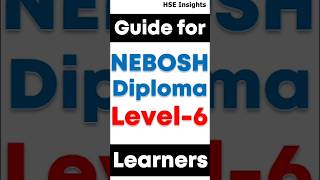 NEBOSH Level 6  International Diploma for Occupation Health and Safety Management Professionals [upl. by Embry]