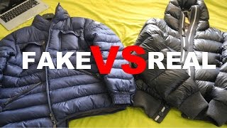 FAKE VS REAL MONCLER SKI JACKET COMPARISON REVIEW  SIDE BY SIDE [upl. by Ahsiekan]