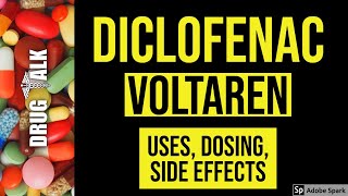 Diclofenac Voltaren  Uses Dosing Side Effects [upl. by Mcclary]