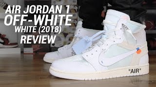 OFF WHITE AIR JORDAN 1 WHITE 2018 REVIEW [upl. by Geiss119]