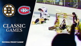 NHL Classic Games Canadiens send Bruins home in 1979 SemiFinal [upl. by Yatzeck]