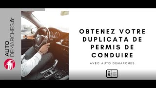 DUPLICATA PERMIS DE CONDUIRE PERTE VOL OU DETERIORATION [upl. by Adnale]