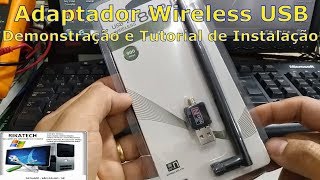 Como instalar WIFI no seu PC 1 Adaptador Wireless USB Tutorial de Instalação [upl. by Amado281]