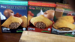 Jamaican Style Beef Patties Review  Caribbean Food Delights vs Golden Krust [upl. by Ellednek]