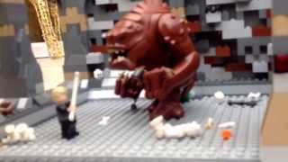 LEGO Star Wars MOC  Tatooine Jabbas Palace Rancor Sarlacc Pit Custom Play Scene 9516 75005 6210 [upl. by Nylrehs]