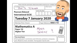 January 2020 1H Mark scheme Edexcel IGCSE revision unofficial [upl. by Kania]