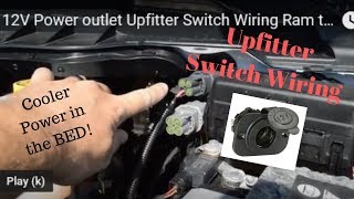 12V Power outlet Upfitter Switch Wiring Ram trucks [upl. by Stranger]