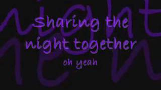 Sharing the night together with lyrics [upl. by Alesiram]