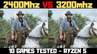 Ram DDR4 2400 Vs 3200 Mhz Gaming Test In 10 Games [upl. by Lassiter669]