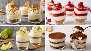 4 Easy Glass Dessert Recipes [upl. by Fransis]