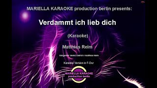 Matthias Reim  Verdammt ich lieb dich Karaoke Version [upl. by Sibylle]