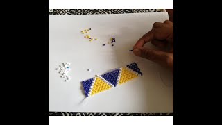 Zulu Beaded Boarder Bracelet Tutorial [upl. by Wainwright]