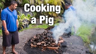 Polynesian Cultural Center Luau How to Cook a Pig in an Imu [upl. by Trebmal]