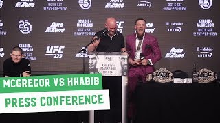 Conor McGregor vs Khabib Nurmagomedov  Full Press Conference [upl. by Helve]